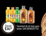Oferta de Variedad de té listo para beber San Benedetto por $26 en La Comer