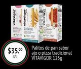 Oferta de Palitos de pan sabor ajo o pizz tradicional Vitavigor 125g por $35 en La Comer