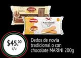 Oferta de Dedos de novia tradicional o con chocolate Marini 200g por $45 en La Comer