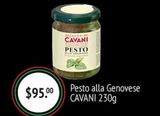 Oferta de Pesto Genovese Cavani 230g por $95 en La Comer