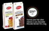 Oferta de Harinas para hot cakes clásicos o con chocolate Molino Rossetto 250g por $39 en La Comer