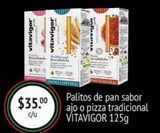 Oferta de Palitos de pan sabor ajo o pizza tradicional VITAVIGOR 125g por $35 en Fresko