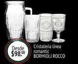 Oferta de Cristalería linea romantic BORMIOLI ROCCO por $98 en Fresko