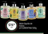 Oferta de Jabón líquido de manos LA FLORENTINA 500g por $78.5 en Fresko