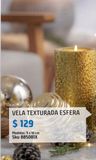 Oferta de Vela texturada esfera dorada por $129 en Sodimac Homecenter