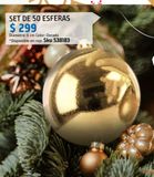 Oferta de Esferas plast 6cm mix oro 50p por $299 en Sodimac Homecenter