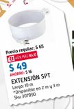 Oferta de Extensión SPT 2x16 3m blanco por $49 en Sodimac Homecenter