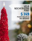 Oferta de Vela Nochebuena roja 27 centímetros por $149 en Sodimac Homecenter