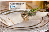 Oferta de Set x2 anillos servilleta hoja dorada por $199 en Sodimac Homecenter