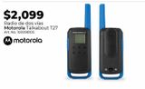 Oferta de Radio de dos vías Motorola por $2099 en Office Depot