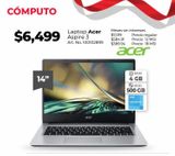 Oferta de Laptop Acer por $6499 en Office Depot
