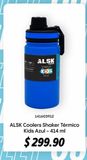 Oferta de ALSK Coolers Shaker Térmico Kids Azul - 414 ml por $299.9 en GNC