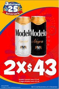 Oferta de Modelo Especial Latón 473ml o Negra Modelo Latón 473ml 2 x $43.00 por $43 en El Asturiano