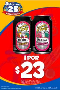 Oferta de 1 Vicky Mezcal Jamaica de 355 ml por $23 por $23 en El Asturiano