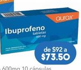 Oferta de Ibuprofeno 600 MG por $73.5 en Farmacia San Pablo