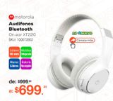 Oferta de Audífonos Bluetooth Motorola Moto XT220 / On ear / Blanco por $699.3 en RadioShack