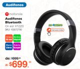 Oferta de Audífonos Bluetooth Motorola Moto XT220 / On ear / Negro por $699.3 en RadioShack