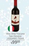 Oferta de Vino tinto Toscana  por $99 en La Comer
