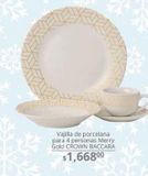 Oferta de Vajilla de porcelana para 4 personas  por $1668 en La Comer