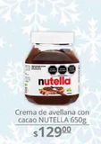 Oferta de Crema de avellana con cacao Nutella  por $129 en La Comer