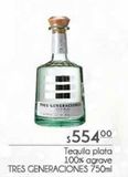 Oferta de Tequila plata 100% agave TRES GENERACIONES 750ml por $554 en Fresko