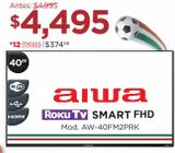 Oferta de Smart tv 40" por $4495 en Chedraui