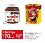 Oferta de Crema de avellanas con cacao Nutella 350g por $70 en Walmart