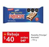 Oferta de Pastelito Principe Marinela 190g por $40 en Walmart