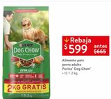Oferta de Alimento para perro Dog Chow 13 + 2 kg por $599 en Walmart