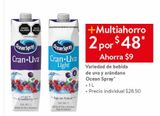 Oferta de Variedad de bebida de uva y arándano ocean Spray 1L X 2 por $48 en Walmart