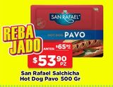 Oferta de San Rafael Salchicha Pavo Hotdog 500 gr en HEB