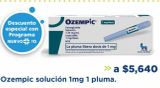 Oferta de Ozempic solución 1mg 1 pluma. por $5640 en Farmacia San Pablo