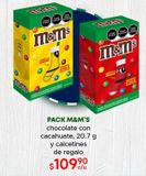 Oferta de Chocolate M&M's 20,7g por $109.9 en Del Sol