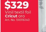 Oferta de VINIL TEXTIL FOIL CRICUT ORO por $329 en Office Depot