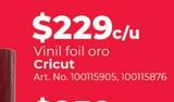 Oferta de VINIL FOIL ORO CRICUT  por $229 en Office Depot