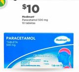 Oferta de Medimart Paracetamol por $10 en Bodega Aurrera