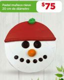 Oferta de Pastel muñeco de nieve 20cm de diametro por $75 en Bodega Aurrera