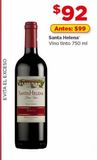 Oferta de Vino tinto Santa Helena 750ml por $92 en Bodega Aurrera