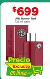 Oferta de Alfa Romeo Red 125ml por $699 en Bodega Aurrera
