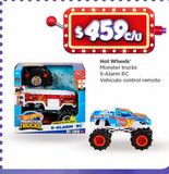 Oferta de Hot Wheels Monster trucks 5 Alarm RC  por $459 en Bodega Aurrera