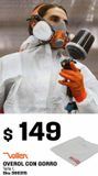 Oferta de Overol blanco desechable por $149 en Sodimac Constructor