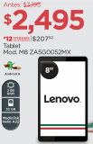 Oferta de Tablet Mod. M8 ZA5G0052MX por $2495 en Chedraui