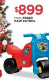 Oferta de Moto FEBER PAW PATROL por $899 en Chedraui