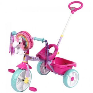 Oferta de Triciclo Trixie Unicorn With Plush Deluxe Pushbar Trike por $949 en Sears