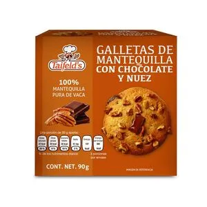 Oferta de Galletas de Mantequilla de Chocolate con Nuez 90 G Taifelds por $45 en Sears