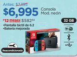 Oferta de Nintendo Switch Consola Mod. neón 32gb por $6995 en Chedraui