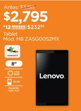 Oferta de Lenovo Tablet Mod. M8 ZA5G0052MX 2gb/32gb por $2795 en Chedraui