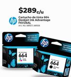 Oferta de Cartucho de tinta HP 664 por $289 en Office Depot