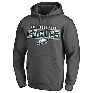 Oferta de Sudadera con capucha y logo grande y alto de los Philadelphia Eagles de carbón para hombre por $1401 en Tienda NFL