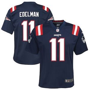 Oferta de Camiseta para niños Nike Julian Edelman Navy New England Patriots Game por $79.99 en Tienda NFL